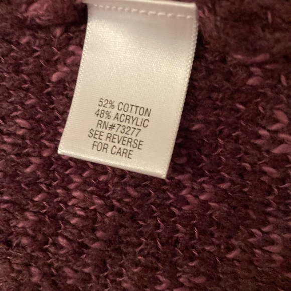 Dana Bachman burgundy open cardigan size XL New WOT - Picture 7 of 7